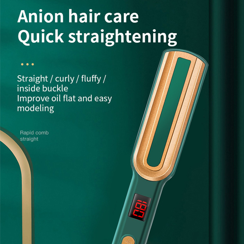 Hair Curling Wand - Peigne lissant, lisseur de cheveux à